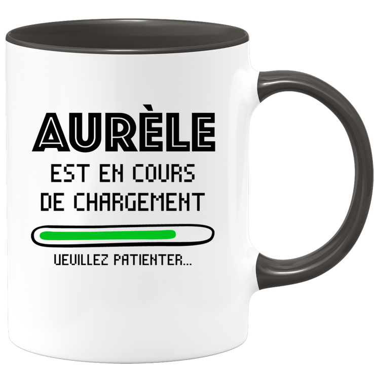 quotedazur - Mug Aurèle Est En Cours De Chargement Veuillez Patienter - Cadeau Aurèle Prénom Homme Personnalisé - Cadeau Annniversaire Noël Adolescent Collègue