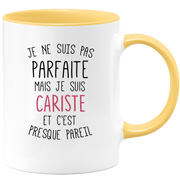 quotedazur - Mug Je Ne Suis Pas Parfaite Mais Je Suis Cariste Et C'est Presque Pareil - Cadeau Humour Métier Travail  - Idée Cadeau Cariste Pot De Départ Cheffe Mutation - Tasse Cadeau Noël Bureau