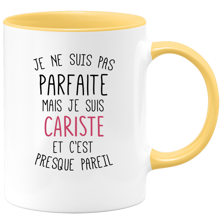 quotedazur - Mug Je Ne Suis Pas Parfaite Mais Je Suis Cariste Et C'est Presque Pareil - Cadeau Humour Métier Travail  - Idée Cadeau Cariste Pot De Départ Cheffe Mutation - Tasse Cadeau Noël Bureau