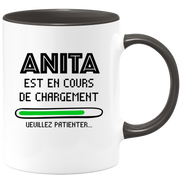 quotedazur - Mug Anita Est En Cours De Chargement Veuillez Patienter - Cadeau Anita Prénom Femme Personnalisé - Cadeau Annniversaire Noël Adolescent Collègue