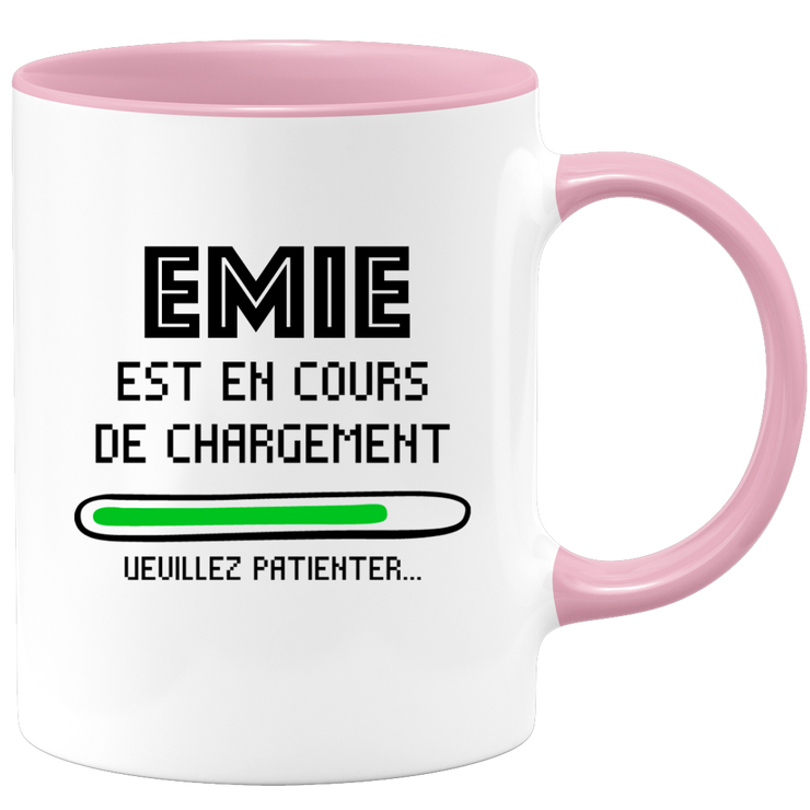 quotedazur - Mug Emie Est En Cours De Chargement Veuillez Patienter - Cadeau Emie Prénom Femme Personnalisé - Cadeau Annniversaire Noël Adolescent Collègue