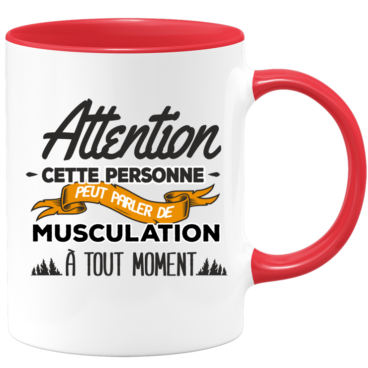 quotedazur - Mug Cette Personne Peut Parler De Musculation À Tout Moment - Cadeau Humour Sport - Idée Cadeau Original     - Tasse Musculation - Anniversaire Ou Noël