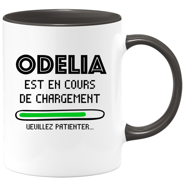 quotedazur - Mug Odelia Est En Cours De Chargement Veuillez Patienter - Cadeau Odelia Prénom Femme Personnalisé - Cadeau Annniversaire Noël Adolescent Collègue