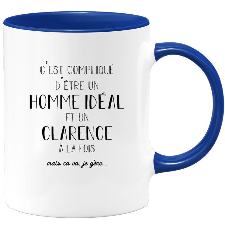 Mug Gift clarence - ideal man clarence - Personalized first name gift Birthday Man christmas departure colleague - Ceramic - White