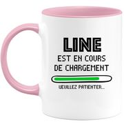 quotedazur - Mug Line Est En Cours De Chargement Veuillez Patienter - Cadeau Line Prénom Femme Personnalisé - Cadeau Annniversaire Noël Adolescent Collègue