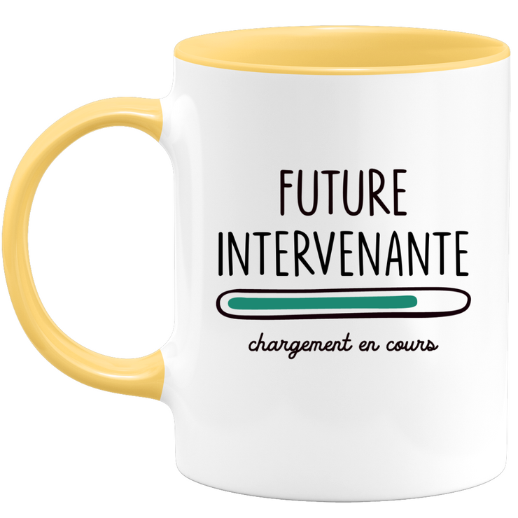 quotedazur - Mug Future Intervenante Chargement En Cours - Cadeau Humour Promotion Travail - Idée Cadeau Départ Collègue - Tasse Chef Intervenante - Idéal Pour Noël Au Bureau