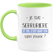 quotedazur - Mug Je Suis Serruriere Et Toi C'est Quoi Ton Super Pouvoir - Cadeau Humour Travail - Idée Cadeau Départ Collègue - Tasse Chef Serruriere - Idéal Pour Noël Au Bureau