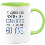 quotedazur 60th Birthday Gift Idea for Men and Women - 60th Birthday Gift Idea - Original Gift Idea, Humor, Funny, Funny, Fun - Mug Cup Coffee Tea