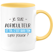 Super power farmer mug - funny humor farmer man gift ideal for birthday