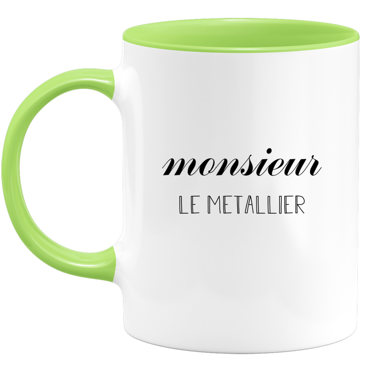 quotedazur - Mug Monsieur Le Metallier - Cadeau Humour Métier Travail  - Idée Cadeau Metallier Pot De Départ Chef Mutation - Tasse Cadeau Retraite Noël Au Bureau