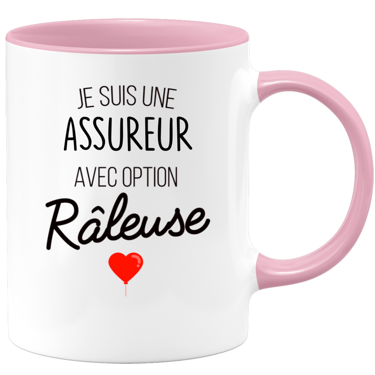 quotedazur - Mug Je Suis Une Assureure Avec Option Râleuse - Cadeau Idéal Pour Assureure - Cadeau Personnalisé Pour Femme - Cadeau Original Pour Anniversaire Ou Noël