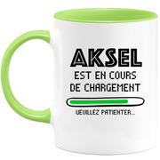 quotedazur - Mug Aksel Est En Cours De Chargement Veuillez Patienter - Cadeau Aksel Prénom Homme Personnalisé - Cadeau Annniversaire Noël Adolescent Collègue