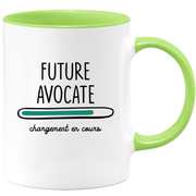 quotedazur - Mug Future Avocate Chargement En Cours - Cadeau Humour Promotion Travail - Idée Cadeau Départ Collègue - Tasse Chef Avocate - Idéal Pour Noël Au Bureau