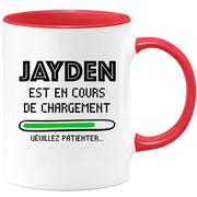 Mug Jayden Is Loading Please Wait - Personalized Mens First Name Jayden Gift