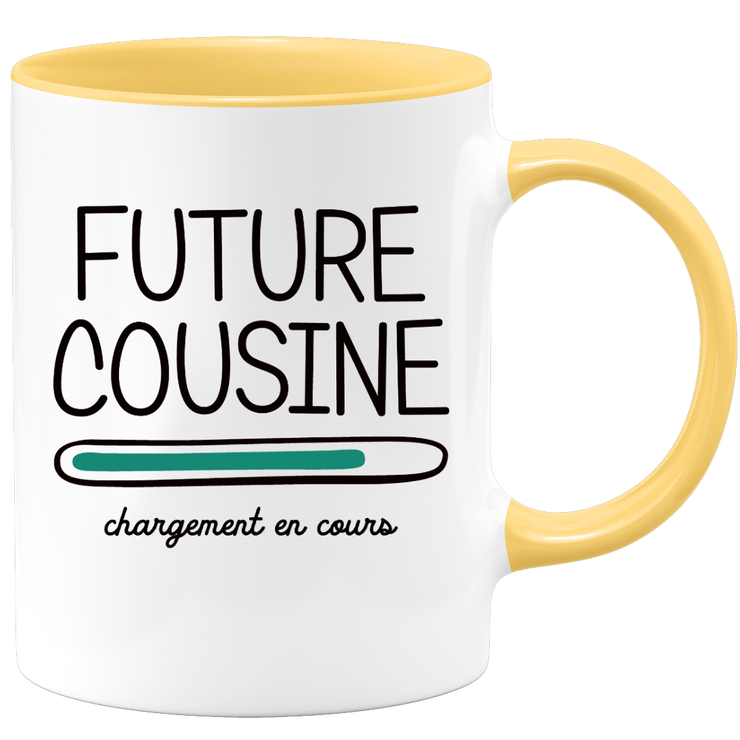 quotedazur - Mug Future Cousine 2024 Chargement En Cours - Cadeau Future Cousine - Surprise Annonce Grossesse Garçon/Fille Naissance Bébé