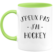 quotedazur - Mug Je Peux Pas J'ai Hockey - Cadeau Humour Sport - Idée Cadeau Original - Tasse Hockey - Idéal Pour Anniversaire Ou Noël