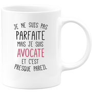 Mug for AVOCATE - I'm not perfect but I am AVOCATE - ideal birthday humor gift