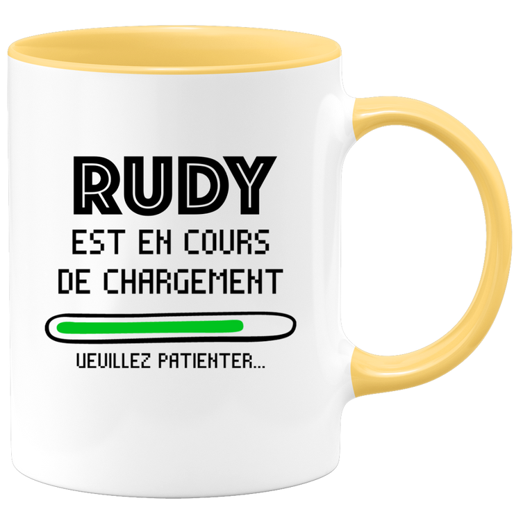 quotedazur - Mug Rudy Est En Cours De Chargement Veuillez Patienter - Cadeau Rudy Prénom Homme Personnalisé - Cadeau Annniversaire Noël Adolescent Collègue