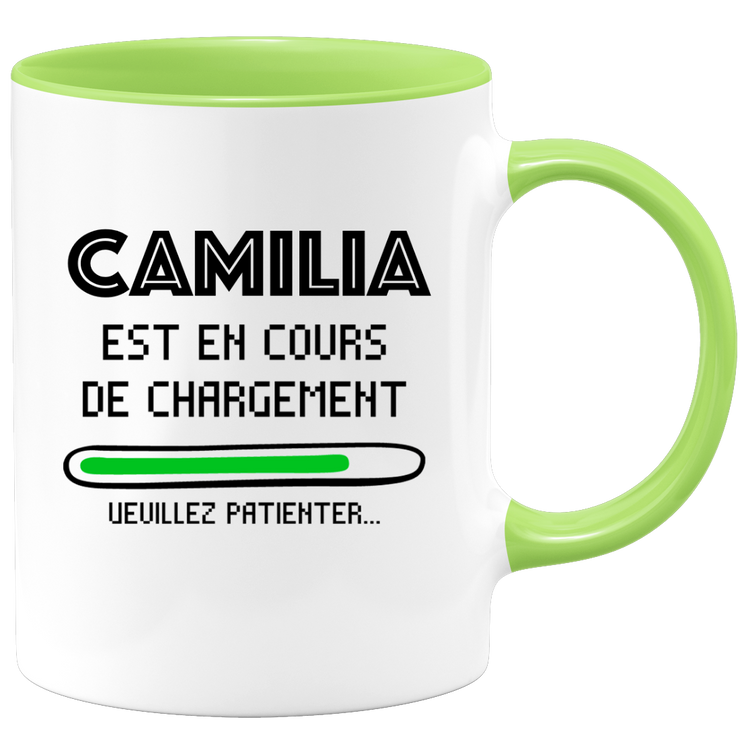 quotedazur - Mug Camilia Est En Cours De Chargement Veuillez Patienter - Cadeau Camilia Prénom Femme Personnalisé - Cadeau Annniversaire Noël Adolescent Collègue