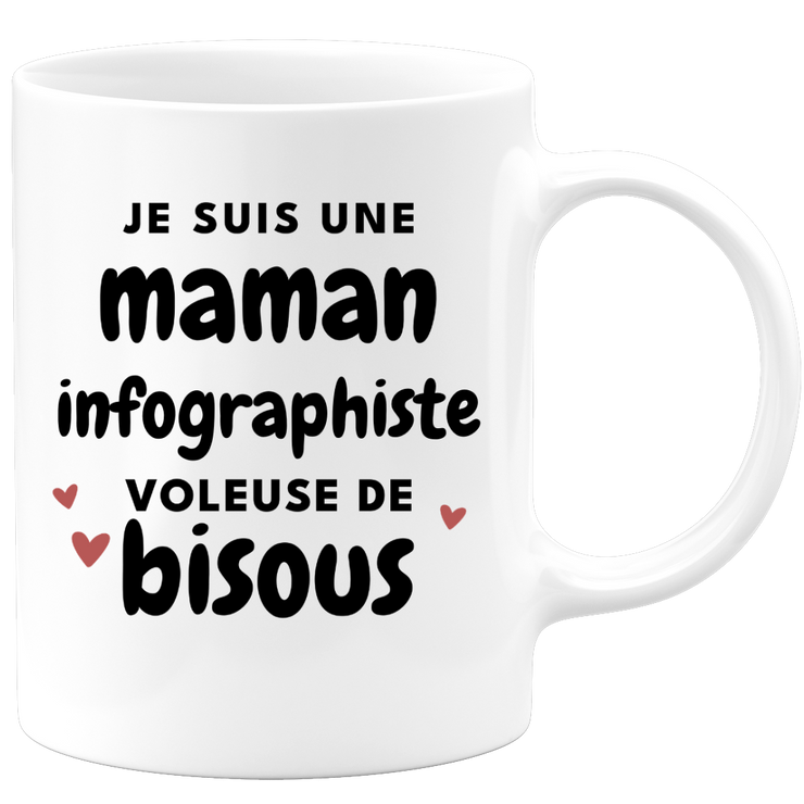 quotedazur - Mug I'm a kiss-stealing mum - Original Mother's Day gift - Gift idea for mum birthday - Gift for mother-to-be birth