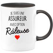 quotedazur - Mug Je Suis Une Assureure Avec Option Râleuse - Cadeau Idéal Pour Assureure - Cadeau Personnalisé Pour Femme - Cadeau Original Pour Anniversaire Ou Noël