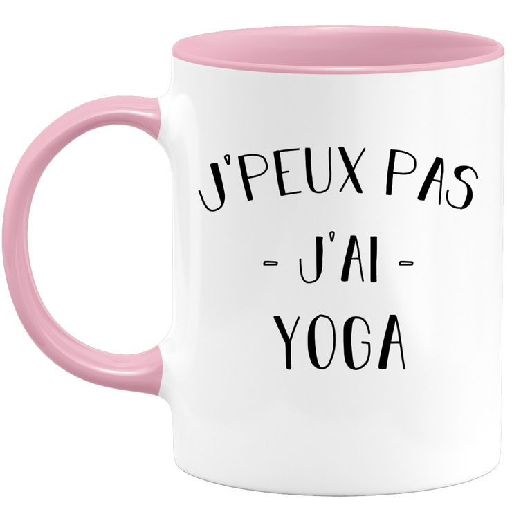 quotedazur - Mug Je Peux Pas J'ai Yoga - Cadeau Humour Sport - Idée Cadeau Original - Tasse Yoga - Idéal Pour Anniversaire Ou Noël