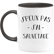 quotedazur - Mug Je Peux Pas J'ai Sauvetage - Cadeau Humour Sport - Idée Cadeau Original - Tasse Sauvetage - Idéal Pour Anniversaire Ou Noël