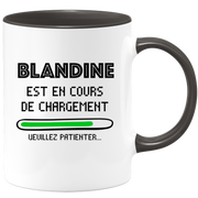 quotedazur - Mug Blandine Est En Cours De Chargement Veuillez Patienter - Cadeau Blandine Prénom Femme Personnalisé - Cadeau Annniversaire Noël Adolescent Collègue