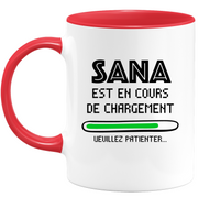 quotedazur - Mug Sana Est En Cours De Chargement Veuillez Patienter - Cadeau Sana Prénom Femme Personnalisé - Cadeau Annniversaire Noël Adolescent Collègue