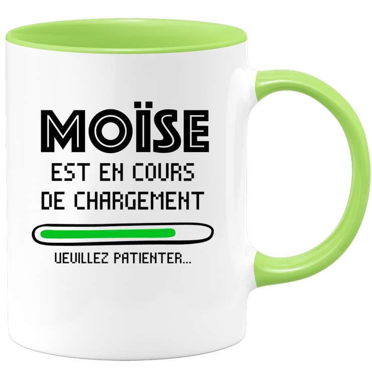 quotedazur - Mug Moïse Est En Cours De Chargement Veuillez Patienter - Cadeau Moïse Prénom Homme Personnalisé - Cadeau Annniversaire Noël Adolescent Collègue