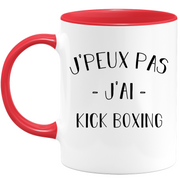 quotedazur - Mug Je Peux Pas J'ai Kick boxing - Cadeau Humour Sport - Idée Cadeau Original - Tasse Kick boxing - Idéal Pour Anniversaire Ou Noël