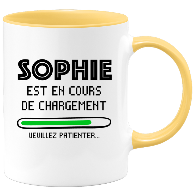 Mug Sophie Is Loading Please Wait - Personalized Woman First Name Sophie Gift