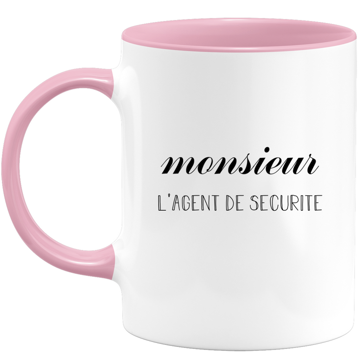 quotedazur - Mug Monsieur Le Agent de securite - Cadeau Humour Métier Travail  - Idée Cadeau Agent de securite Pot De Départ Chef Mutation - Tasse Cadeau Retraite Noël Au Bureau