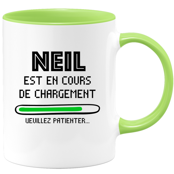 quotedazur - Mug Neil Est En Cours De Chargement Veuillez Patienter - Cadeau Neil Prénom Homme Personnalisé - Cadeau Annniversaire Noël Adolescent Collègue