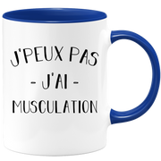 quotedazur - Mug Je Peux Pas J'ai Musculation - Cadeau Humour Sport - Idée Cadeau Original - Tasse Musculation - Idéal Pour Anniversaire Ou Noël