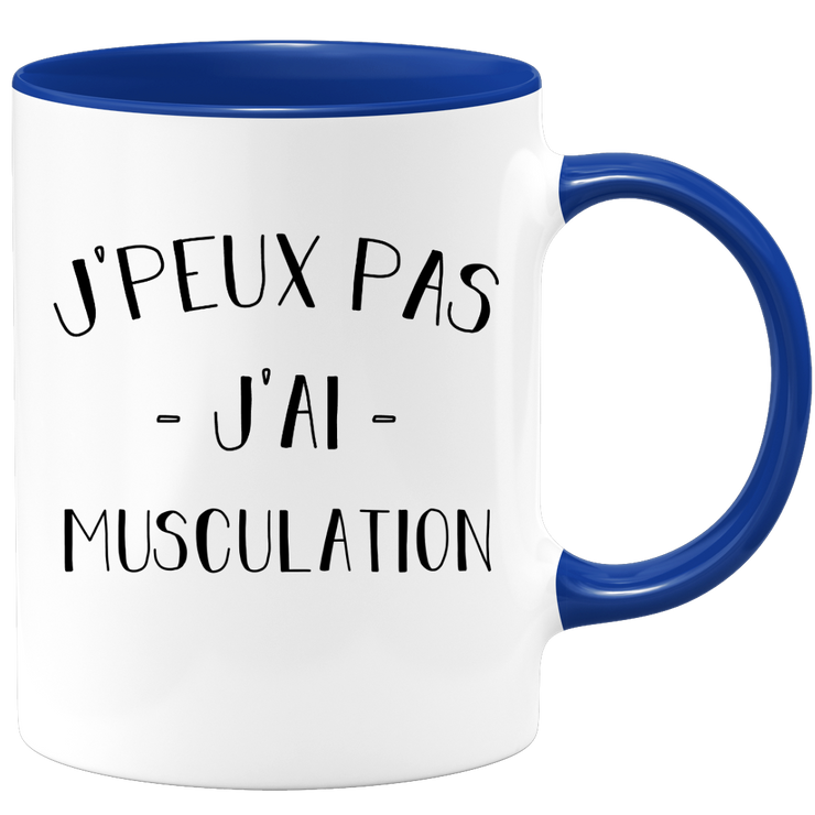 quotedazur - Mug Je Peux Pas J'ai Musculation - Cadeau Humour Sport - Idée Cadeau Original - Tasse Musculation - Idéal Pour Anniversaire Ou Noël