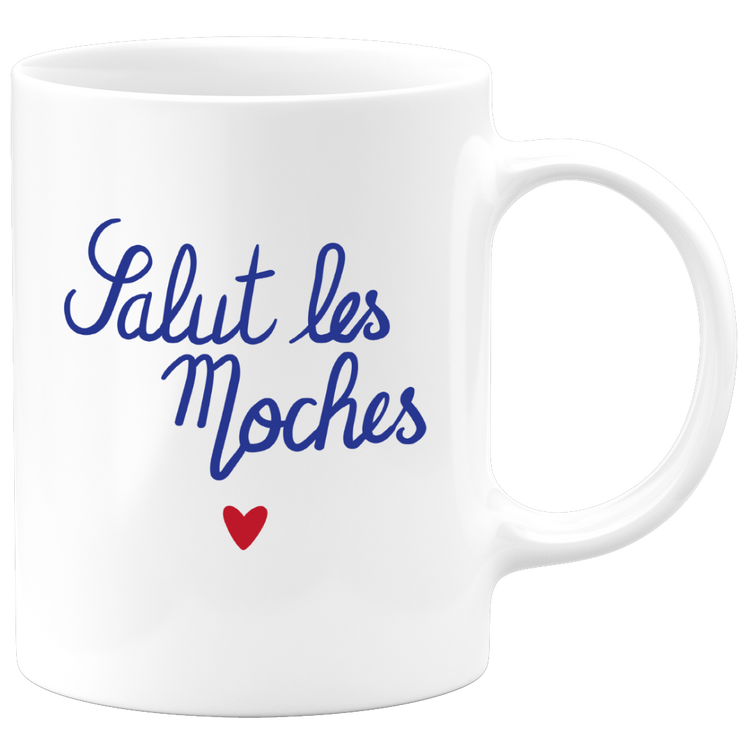 quotedazur - Mug Salut Les Moches - Cadeau Collègue Retraite - Idée Cadeau Original, Femme - Tasse Couple Saint Valentin - Gadget Geek Homme - Idéal Anniversaire Soeur Ou Meilleure Amie