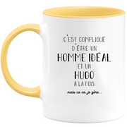 Hugo gift mug - hugo ideal man - Personalized first name gift Birthday Man Christmas departure colleague - Ceramic - White