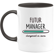 quotedazur - Mug Futur Manager Chargement En Cours - Cadeau Humour Métier Travail  - Idée Cadeau Manager Pot De Départ Chef Mutation - Tasse Cadeau Noël Bureau