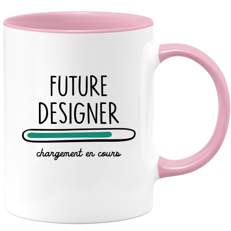 quotedazur - Mug Future Designer Chargement En Cours - Cadeau Humour Promotion Travail - Idée Cadeau Départ Collègue - Tasse Chef Designer - Idéal Pour Noël Au Bureau