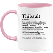 Thibault Gift Mug - Thibault definition - Personalized first name gift Birthday Man Christmas departure colleague - Ceramic - White