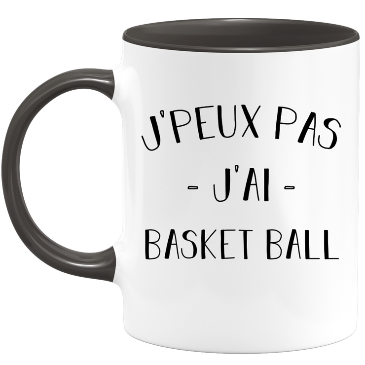 quotedazur - Mug Je Peux Pas J'ai Basket ball - Cadeau Humour Sport - Idée Cadeau Original - Tasse Basket ball - Idéal Pour Anniversaire Ou Noël