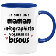 quotedazur - Mug I'm a kiss-stealing mum - Original Mother's Day gift - Gift idea for mum birthday - Gift for mother-to-be birth