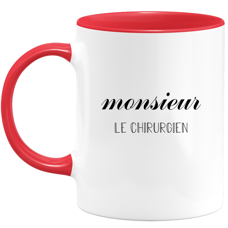 quotedazur - Mug Monsieur Le Chirurgien - Cadeau Humour Métier Travail  - Idée Cadeau Chirurgien Pot De Départ Chef Mutation - Tasse Cadeau Retraite Noël Au Bureau