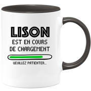 quotedazur - Mug Lison Est En Cours De Chargement Veuillez Patienter - Cadeau Lison Prénom Femme Personnalisé - Cadeau Annniversaire Noël Adolescent Collègue