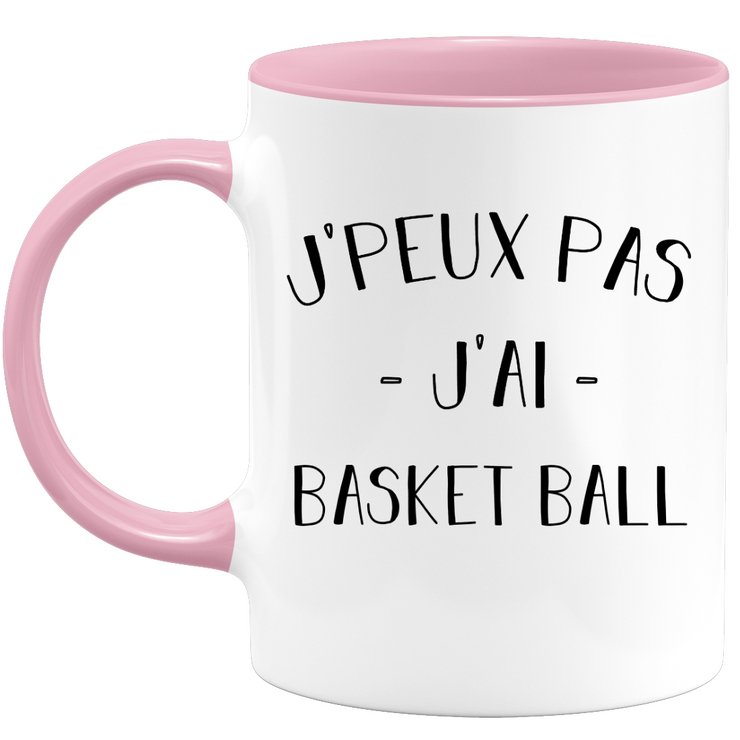 quotedazur - Mug Je Peux Pas J'ai Basket ball - Cadeau Humour Sport - Idée Cadeau Original - Tasse Basket ball - Idéal Pour Anniversaire Ou Noël