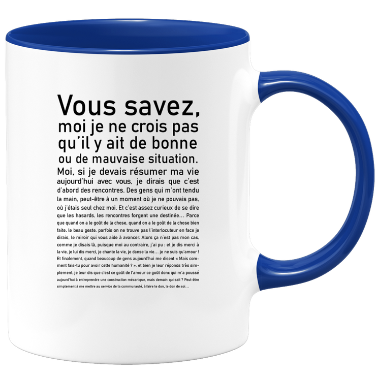 quotedazur - Mug Vous Savez Bonne Ou Mauvaise Situation - Cadeau Collègue Retraite - Idée Cadeau Original Femme - Tasse Couple Saint Valentin - Gadget Geek - Idéal Anniversaire Soeur Meilleure Amie