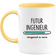 quotedazur - Mug Futur Ingenieur Chargement En Cours - Cadeau Humour Métier Travail  - Idée Cadeau Ingenieur Pot De Départ Chef Mutation - Tasse Cadeau Noël Bureau