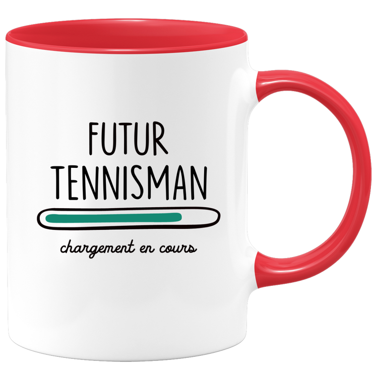 Future tennis player mug loading - gift for future tennis players