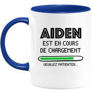 Mug Aiden Is Loading Please Wait - Personalized Mens First Name Aiden Gift